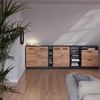 Küchenschrank für Dachschrägen R-Line Goldkraft Eiche 210 cm 5er Set Schrankkorpuss 60 cm Tiefe Vicco Bild 4