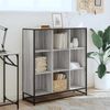 vidaXL Bücherregal Grau Sonoma 97,5x33x107,5 Holzwerkstoff und Metall 3300863 Bild 3