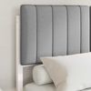 vidaXL Bettgestell mit gepolstertem Kopfteil Hellgrau 120 x 200 cm 3405551 Bild 3
