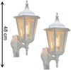 2er-Set Wandleuchten FIRENZE mit Bewegungsmelder E27, Aluminium weiß, Höhe 48 cm Bild 2
