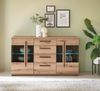 INOSIGN Sideboard Cantara, moderner Schrank, Kommode in Eiche Evoke oder weiß, schwarze Stangengriffe, ausreichend Stauraum, vielseitig einsetzbar Bild 2
