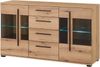 INOSIGN Sideboard Cantara, moderner Schrank, Kommode in Eiche Evoke oder weiß, schwarze Stangengriffe, ausreichend Stauraum, vielseitig einsetzbar Bild 4