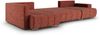 Wohnlandschaft Schlafsofa ARMANDA in Stoff Blur Rostbraun langer Schenkel Links Bild 3