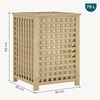 Wäschekorb Jystiand 79 L Gitteroptik Bambus Natur [en. casa] Bild 3
