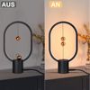 ZMH Schwarze LED Nachttischlampe Tischlampe: Tischlampe Kleine Dekorative Magnetlampe mit USB Bild 2