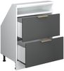 Dachschrägenschrank Rion Anthrazit-Gold 60 x 81.6 cm mit 2 Schubladen Vicco Bild 4