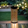Marrakesch Orient & Mediterran Interior LED Solarleuchte Orientalische Solarlaterne Laterne Lampe Deko Balkon Garten Noum Grün, LED fest integriert, Handarbeit Bild 3