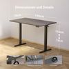 Höhenverstellbarer Schreibtisch Elektrisch 140x70cm,Kabelmanagement, Schwarz Bild 3