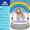 KIDIZ® Schaukel Kinderschaukel Set - Ink. Zubehör Schaukelsitz Schaukelbrett Garten Outdoor Indoor Brettschaukel für Kinder zum Schaukeln aus Kunststoff Höhenverstellbar Rutschfest Grau Bild 2