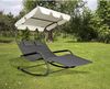Doppel-Schaukelliege AMINA Anthrazit Polyester | Sonnenliege mit Dach Relaxliege Gartenliege Bild 2
