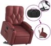 vidaXL Relaxsessel mit Aufstehhilfe Weinrot Kunstleder 3204776 Bild 5