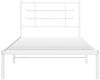 vidaXL Bettgestell mit Kopfteil Metall Weiß 100x190 cm 355604 Bild 5
