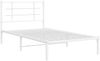vidaXL Bettgestell mit Kopfteil Metall Weiß 100x190 cm 355604 Bild 3