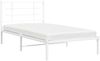 vidaXL Bettgestell mit Kopfteil Metall Weiß 100x190 cm 355604 Bild 4