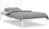 vidaXL Bettgestell mit Kopfteil Metall Weiß 100x190 cm 355604 Bild 2