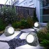 5er Set LED Solarleuchte, Stein, Kugel, weiß, grau Bild 4