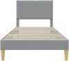 vidaXL Bettrahmen mit Kopfteil Hellgrau 90 x 190 cm Stoff 42027552 Bild 4