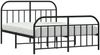 vidaXL Bettgestell mit Kopf- und Fußteil Metall Schwarz 183x213 cm 353658 Bild 5
