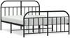 vidaXL Bettgestell mit Kopf- und Fußteil Metall Schwarz 183x213 cm 353658 Bild 2