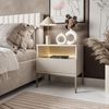 Lookway Nachttisch ECLIPSE S54 Kaschmir mit LED-Beleuchtung (1x Nachttisch), Breite: 54 cm Bild 4