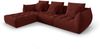 Micadoni Ecksofa Bloom 2-Sitzer Strukturierter Stoff Rot Bild 2