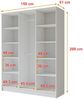 ALTDECOR Drehtürenschrank GELE (Kleiderschrank Garderobenschrank mit viel Stauraum, Moderner Schrank) Bild 3