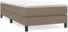 vidaXL Polsterbett, Stoff, 25,0 cm, Taupe, 90x190 cm, mit Lattenrost, Schwarz Bild 2