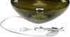 Tischlampe Glas grün bauchig mit Lampenschirm Glaslampe Bild 2