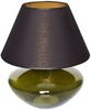 Tischlampe Glas grün bauchig mit Lampenschirm Glaslampe Bild 5