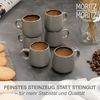 Moritz & Moritz SOLID Kaffeebecher 6er - Grau/Amber Bild 5