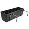 4er Set Balkonkasten Polyrattan Schwarz Bild 4