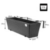 4er Set Balkonkasten Polyrattan Schwarz Bild 2