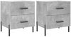 vidaXL Nachttische 2 Stk. Betongrau 40x35x47,5 cm Holzwerkstoff 827333 Bild 2