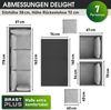 BRAST Gartenmöbel Set Delight Schwarz/Grau bis zu 7 Personen inkl. extra Dicke Kissen Outdoor Loungemöbel Sitzgruppe Essgruppe Garnitur Bild 3