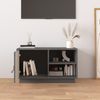 vidaXL TV-Schrank Grau 70x34x40 cm Massivholz Kiefer 818237 Bild 3