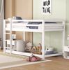 Bett 90x200 cm Etagenbett aus Kiefer, niedriges Profil und platzsparend – sicher und kindgerecht Bild 2