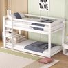 Bett 90x200 cm Etagenbett aus Kiefer, niedriges Profil und platzsparend – sicher und kindgerecht Bild 4