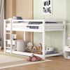 Bett 90x200 cm Etagenbett aus Kiefer, niedriges Profil und platzsparend – sicher und kindgerecht Bild 2