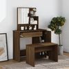 vidaXL Schminktisch, Holzwerkstoff braun eichen-optik, 86,5 x 35 x 136 cm Bild 5