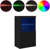 vidaXL LED-Sideboard Schwarz Eichen-Optik 60,5 x 37 x 100 cm 863017 Bild 4