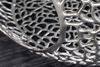 Design Couchtisch RIXOS 75cm Metall silber Handarbeit Stauraum Bild 4