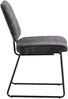 byLIVING Esszimmerstuhl 4er Set LIAM / Vintage Samt anthrazit / Steppung und Keder Kunstleder schwarz / Gestell Metall schwarz / Esszimmerstuhl / Wohnzimmerstuhl / B 45, H 83, T 61 cm Bild 4
