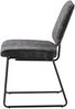byLIVING Esszimmerstuhl 4er Set LIAM / Vintage Samt anthrazit / Steppung und Keder Kunstleder schwarz / Gestell Metall schwarz / Esszimmerstuhl / Wohnzimmerstuhl / B 45, H 83, T 61 cm Bild 3