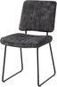 byLIVING Esszimmerstuhl 4er Set LIAM / Vintage Samt anthrazit / Steppung und Keder Kunstleder schwarz / Gestell Metall schwarz / Esszimmerstuhl / Wohnzimmerstuhl / B 45, H 83, T 61 cm Bild 2