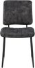 byLIVING Esszimmerstuhl 4er Set LIAM / Vintage Samt anthrazit / Steppung und Keder Kunstleder schwarz / Gestell Metall schwarz / Esszimmerstuhl / Wohnzimmerstuhl / B 45, H 83, T 61 cm Bild 5