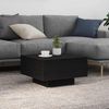 Couchtisch, Sofatisch Schwarz Eichen-Optik 55 x 55 x 31 cm Holzwerkstoff Bild 2
