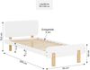 Kinderbett 90x200 cm mit Lattenrost Jugendbett Weiß Gästebett Bettgestell Holzbett Einzelbett Massiv Holzbettrahmen Bild 3