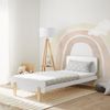Kinderbett 90x200 cm mit Lattenrost Jugendbett Weiß Gästebett Bettgestell Holzbett Einzelbett Massiv Holzbettrahmen Bild 2