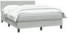 vidaXL Boxspringbett mit Matratze Hellgrau 160x220 cm Samt 3316071 Bild 3