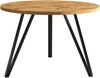 AX LIVING Couchtisch rund Cossie 67cm, Eiche, Schwarzes Metallgestell Bild 2